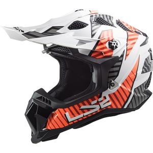 Motocross Helm LS2 MX700 Subverter Astro weiß-orange
