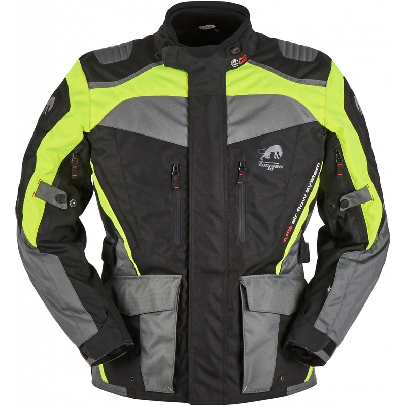 Furygan Apalaches schwarz-fluorgelbe Motorradjacke