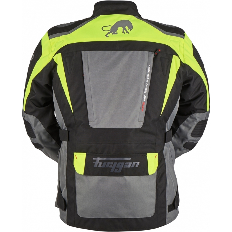 Furygan Apalaches schwarz-fluorgelbe Motorradjacke