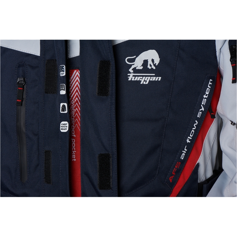 Furygan Apalaches blau-grau-rote Motorradjacke