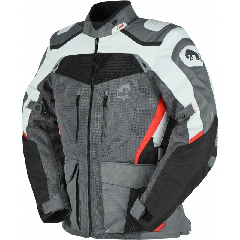Furygan Apalaches Vented 2-in-1 Grau-Rot-Schwarz Motorradjacke