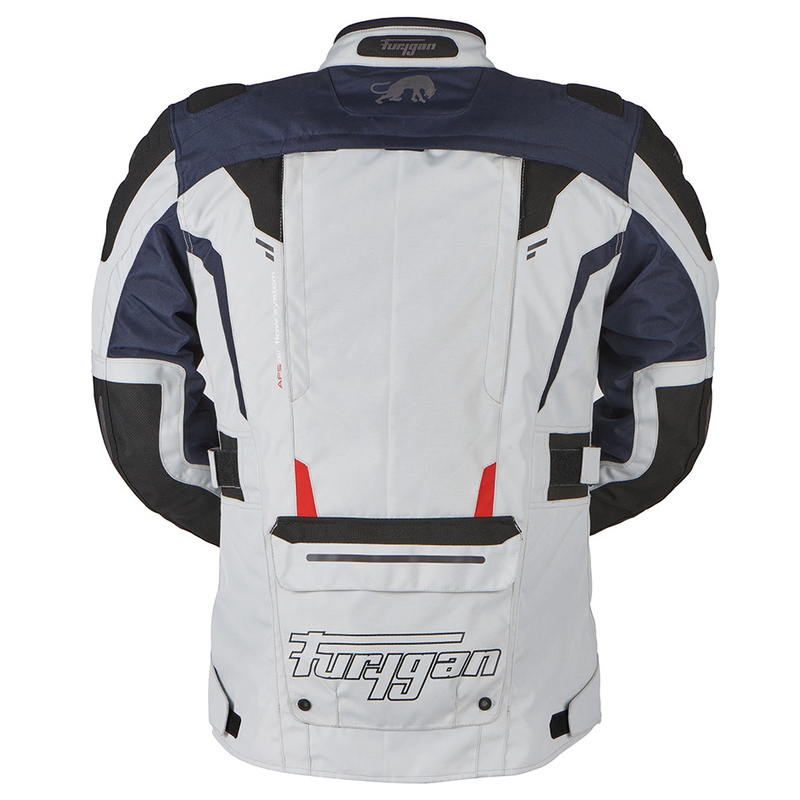 Furygan Brevent 3 in 1 grau-schwarz-rot-blaue Motorradjacke Ausverkauf