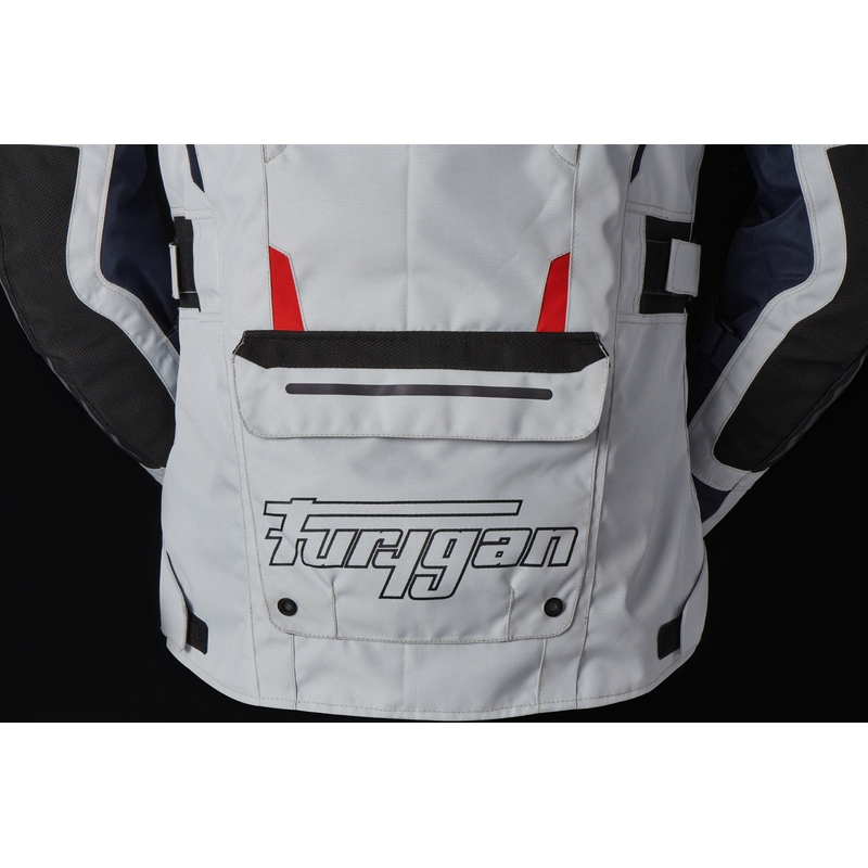 Furygan Brevent 3 in 1 grau-schwarz-rot-blaue Motorradjacke Ausverkauf