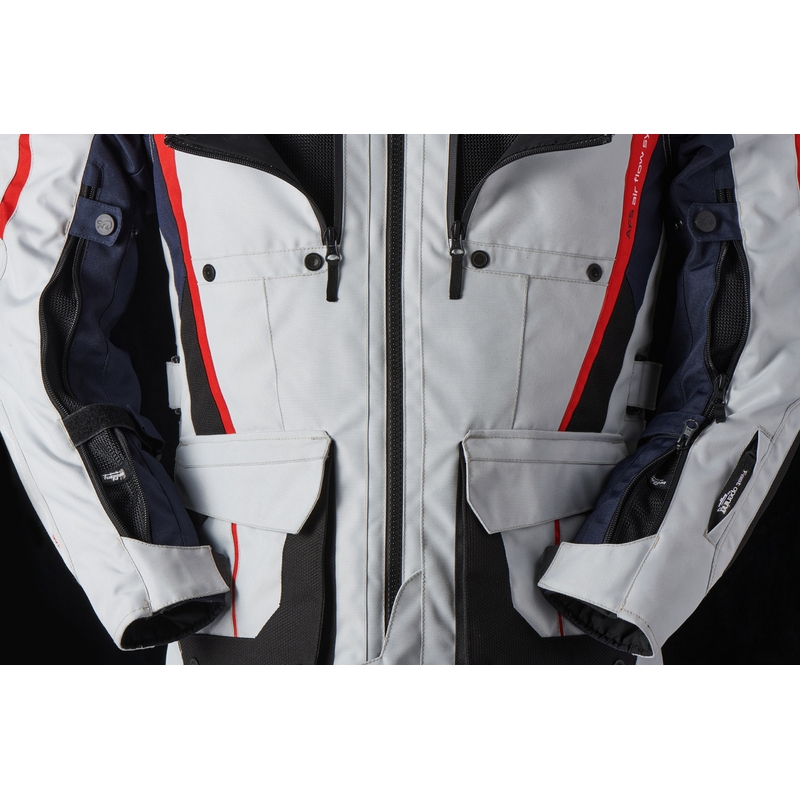 Furygan Brevent 3 in 1 grau-schwarz-rot-blaue Motorradjacke Ausverkauf