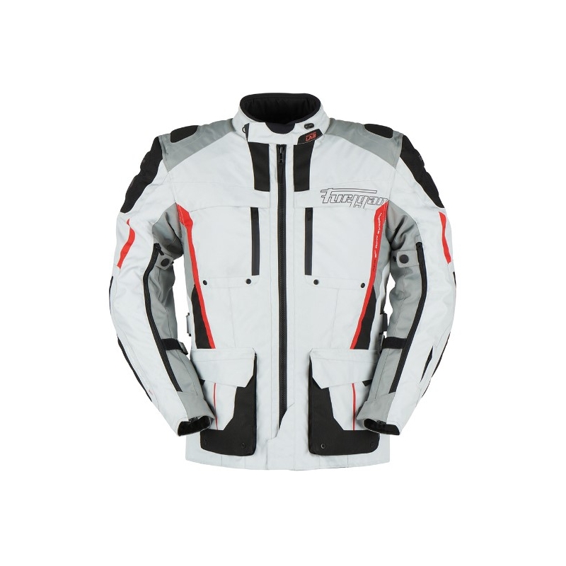 Furygan Brevent 3-in-1 Motorradjacke weiß-grau-rot-schwarz Ausverkauf