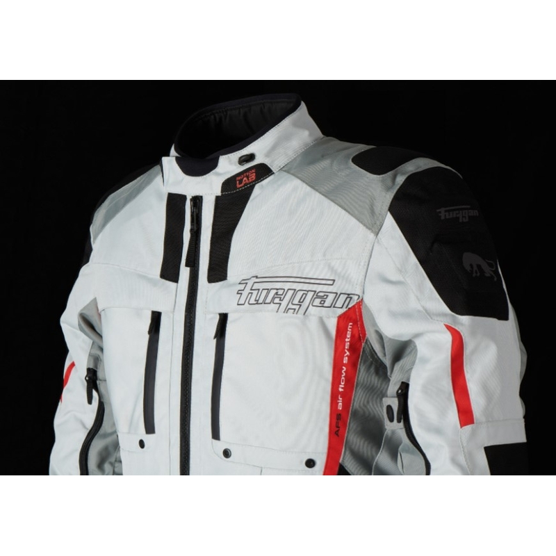 Furygan Brevent 3-in-1 Motorradjacke weiß-grau-rot-schwarz Ausverkauf