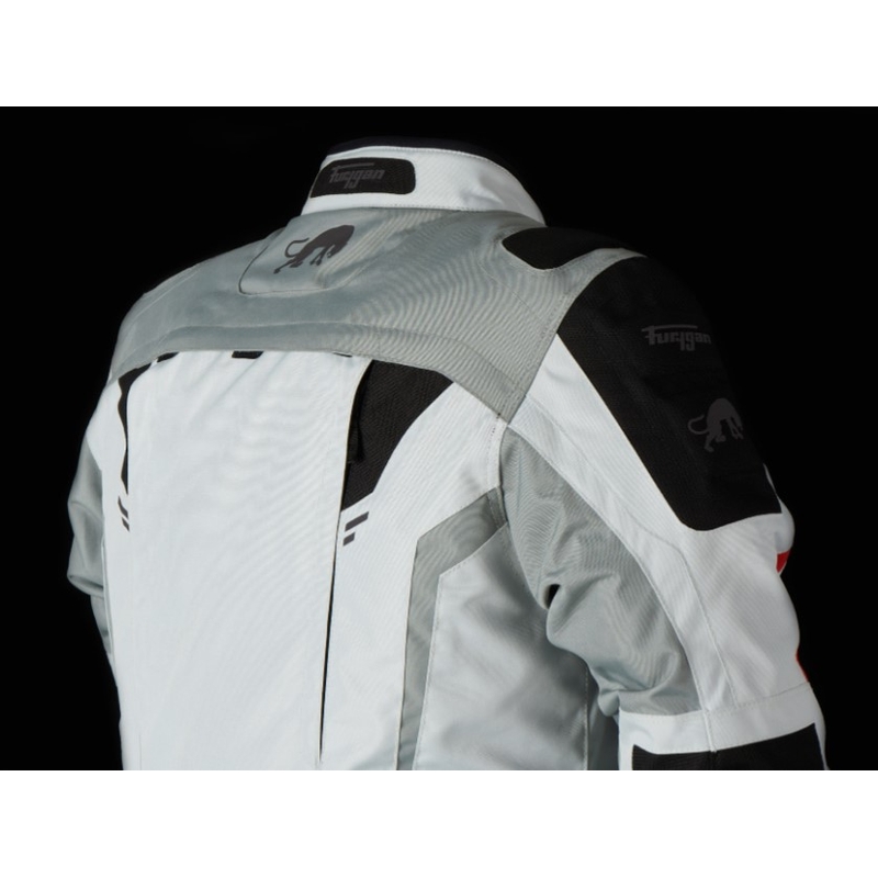 Furygan Brevent 3-in-1 Motorradjacke weiß-grau-rot-schwarz Ausverkauf