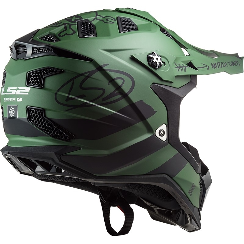 Motocross Helm LS2 MX700 Subverter Cargo grün matt