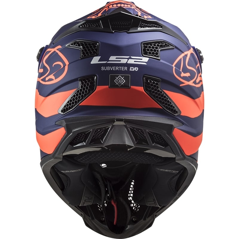 Motocross-Helm LS2 MX700 Subverter Cargo blau-fluo orange matt