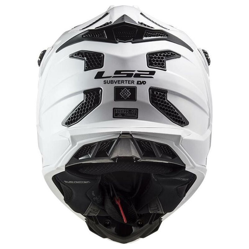 Motocross Helm LS2 MX700 Subverter Single Mono weiß glänzend