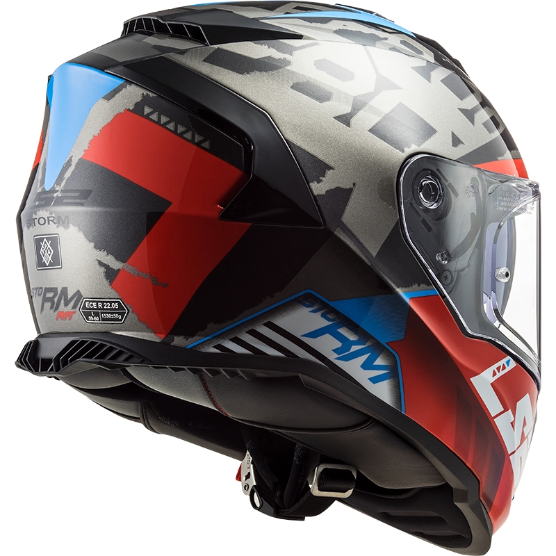 LS2 FF800 Storm Sprinter schwarz-rot-titan Integral Motorradhelm