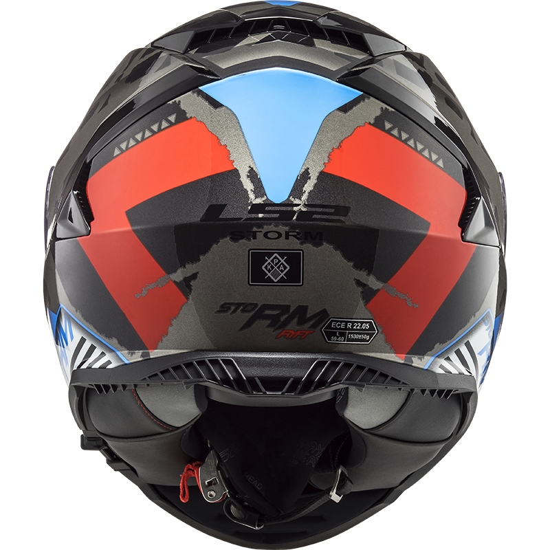 LS2 FF800 Storm Sprinter schwarz-rot-titan Integral Motorradhelm