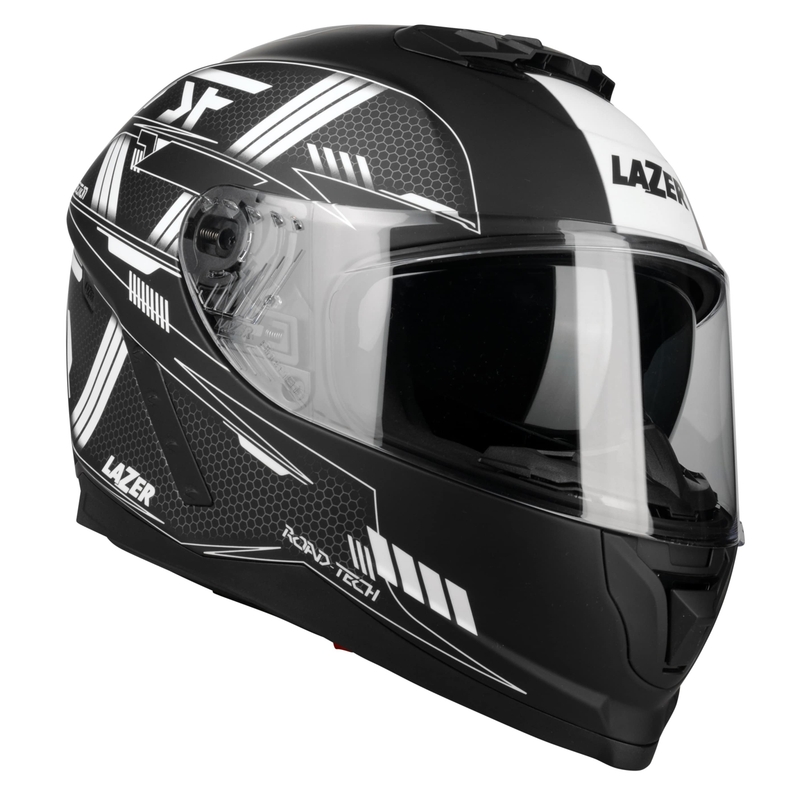 Integral Motorradhelm Lazer Rafale Evo MM Roadtech schwarz und weiß
