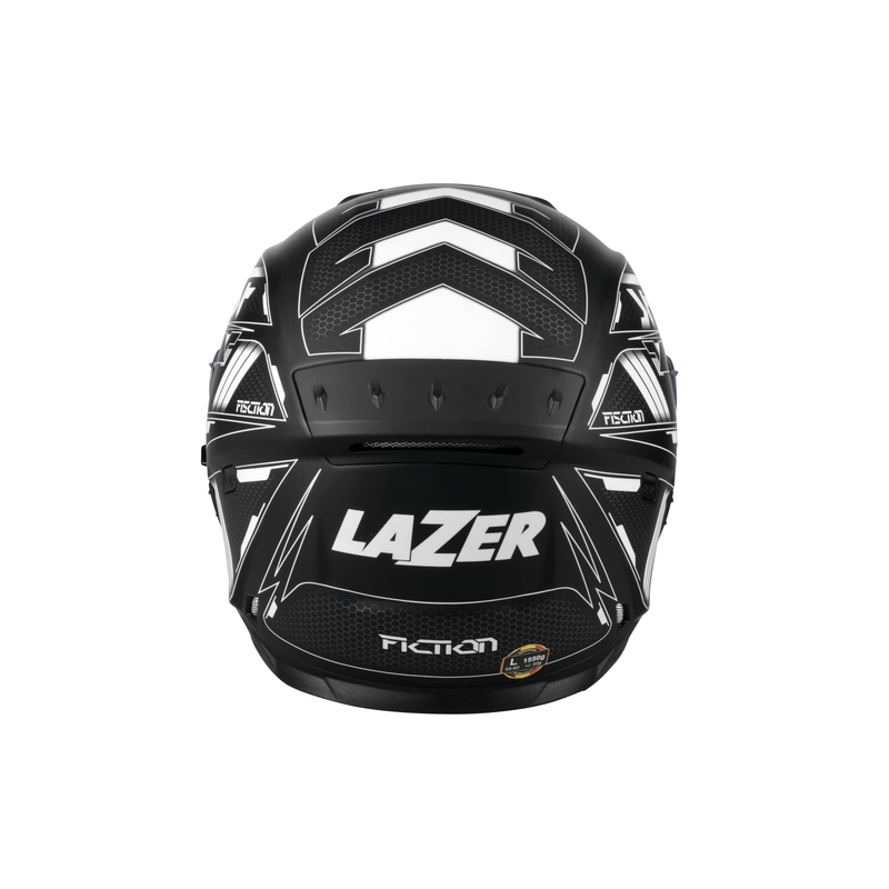 Integral Motorradhelm Lazer Rafale Evo MM Roadtech schwarz und weiß