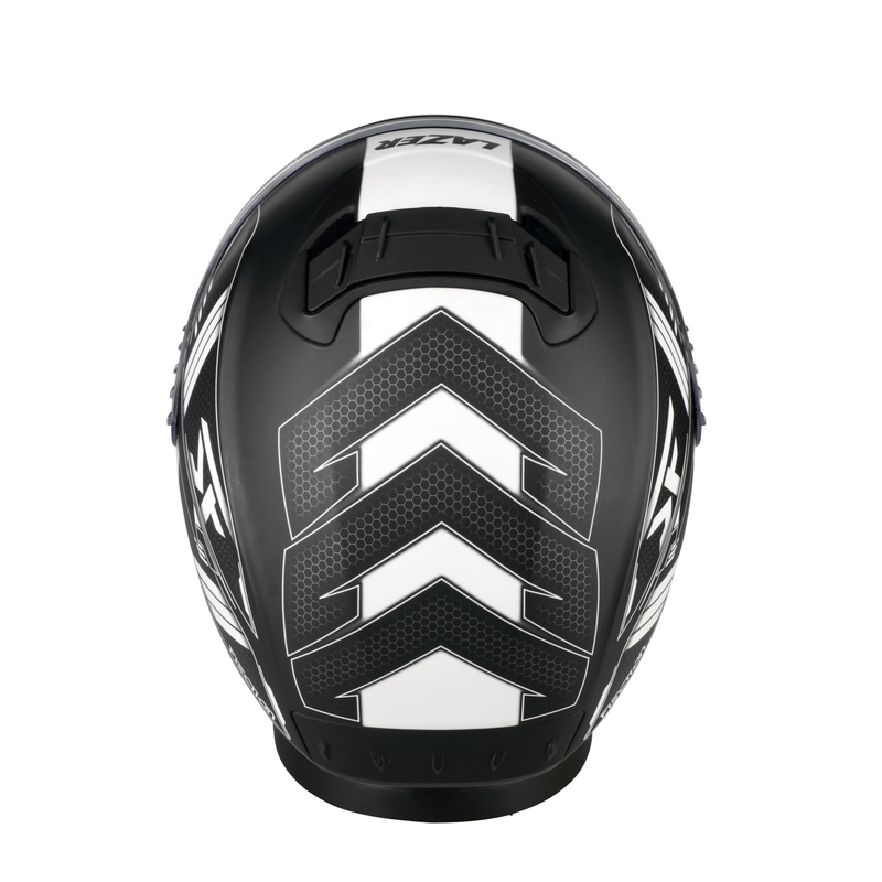 Integral Motorradhelm Lazer Rafale Evo MM Roadtech schwarz und weiß