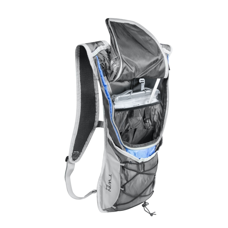 Radsport-Rucksack FORCE Twin Plus 14 l grau-blau mit Hydrovac Ausverkauf