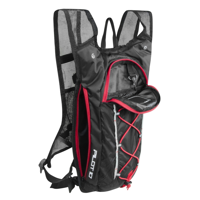 FORCE Pilot Plus 10 l schwarz-roter Fahrradrucksack mit Hydrovac Ausverkauf