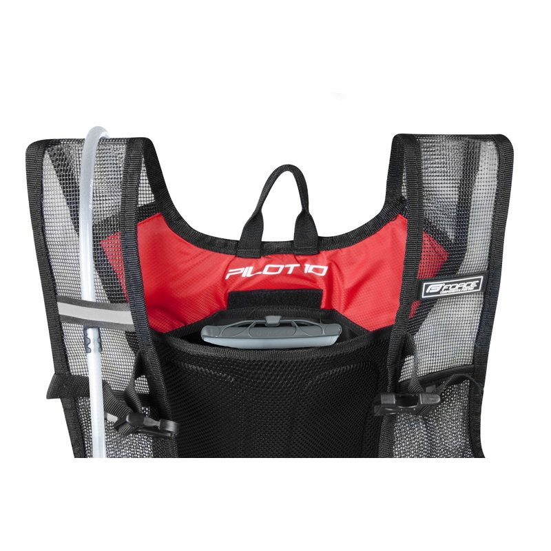 FORCE Pilot Plus 10 l schwarz-roter Fahrradrucksack mit Hydrovac Ausverkauf