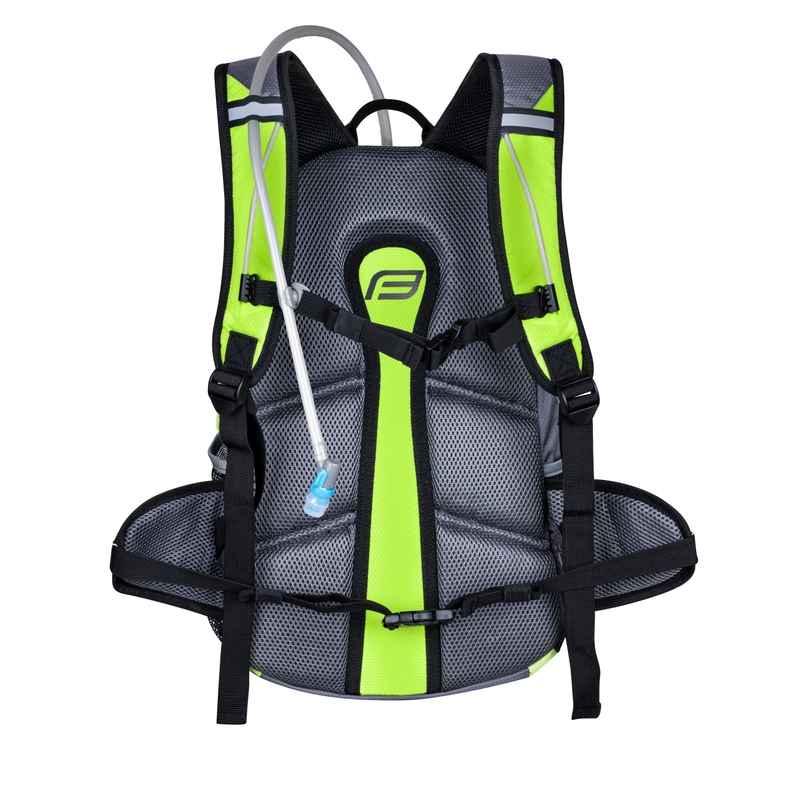 Fahrradrucksack FORCE Jordan Plus 20 l grau-fluo grün mit hydrovac Ausverkauf