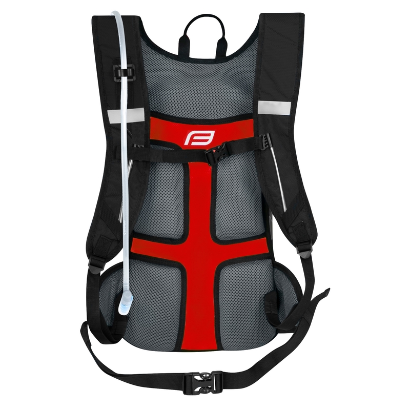 Radsport-Rucksack FORCE Berry Ace Plus 12 l schwarz-grau mit Hydrovac Ausverkauf