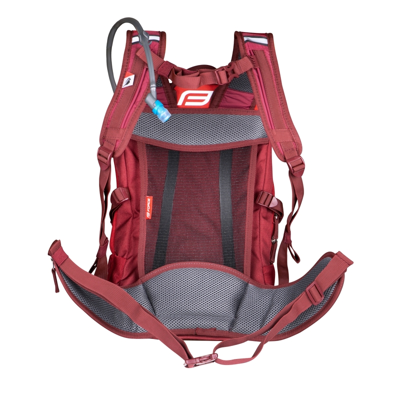 Radsport-Rucksack FORCE Grade Plus 22 l rot mit Hydrovac Ausverkauf