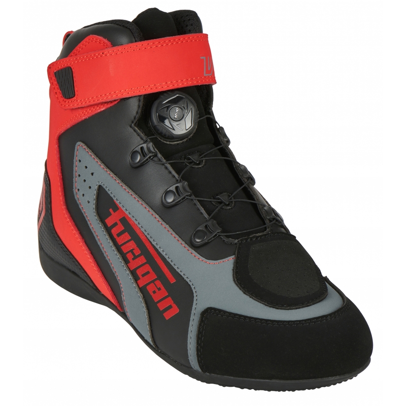 Furygan V4 Easy D3O Schwarz-Rot Motorradstiefel