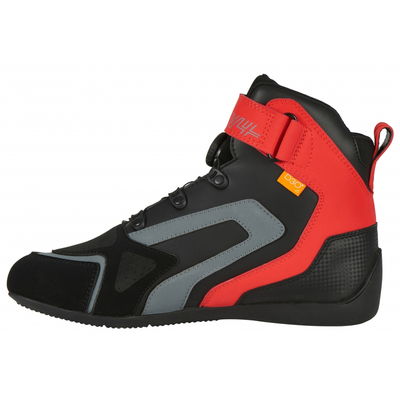 Furygan V4 Easy D3O Schwarz-Rot Motorradstiefel
