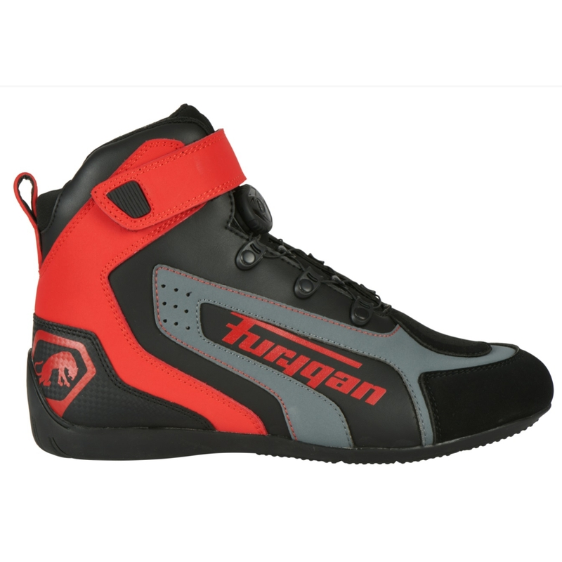 Furygan V4 Easy D3O Schwarz-Rot Motorradstiefel