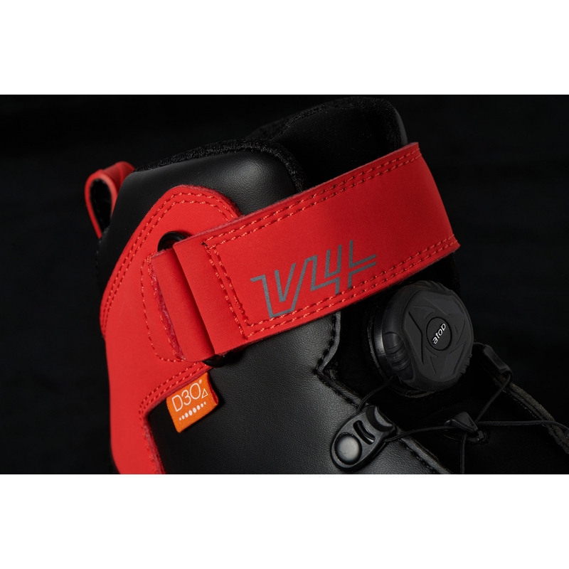 Furygan V4 Easy D3O Schwarz-Rot Motorradstiefel