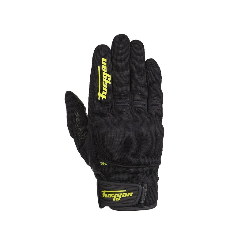 Motorradhandschuhe Furygan Jet D3O schwarz-fluo gelb