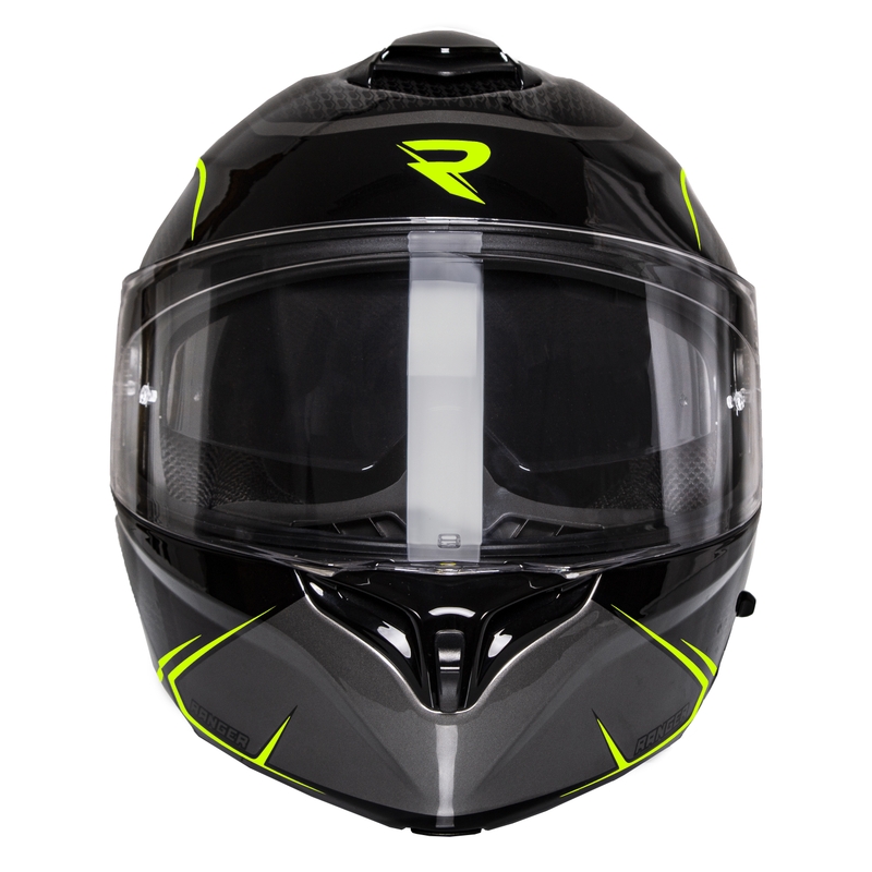 Street Racer Ranger schwarz-fluorgelber Motorradhelm