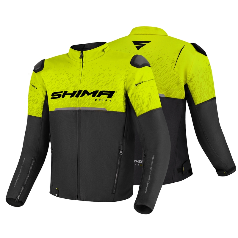 Motorradjacke Shima Drift schwarz-fluorgelb
