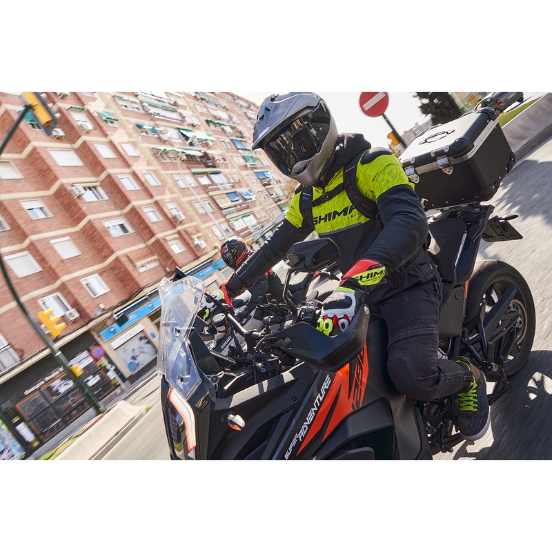 Motorradjacke Shima Drift schwarz-fluorgelb