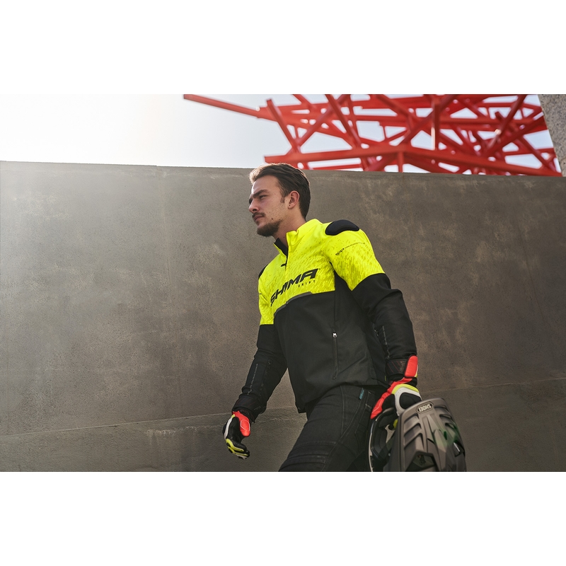 Motorradjacke Shima Drift schwarz-fluorgelb