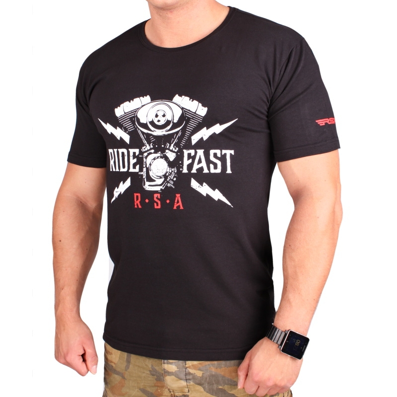 T-shirt RSA Ride Fast schwarz