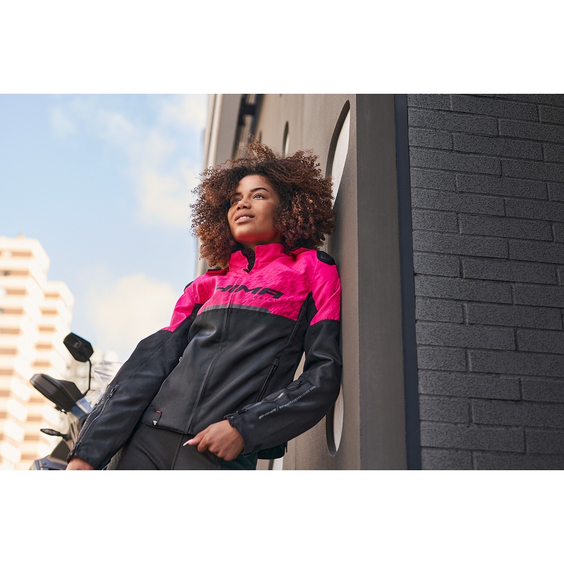 Damen Motorradjacke Shima Drift schwarz und rosa