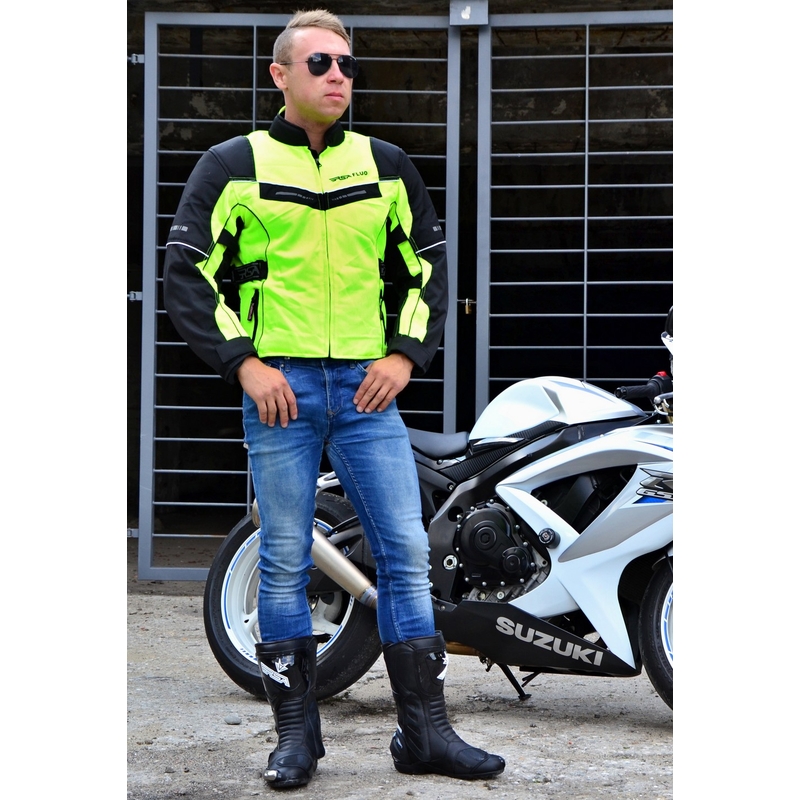 RSA Airforce schwarz-fluo gelb Motorradjacke Ausverkauf