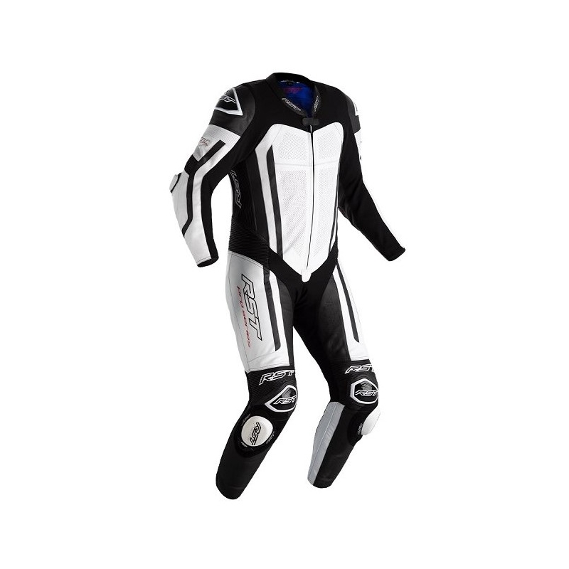RST Pro Series Airbag Einteiliger Motorradoverall schwarz und weiß  Ausverkauf