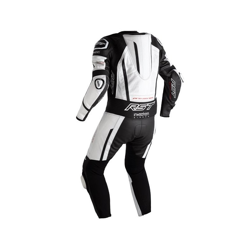 RST Pro Series Airbag Einteiliger Motorradoverall schwarz und weiß  Ausverkauf