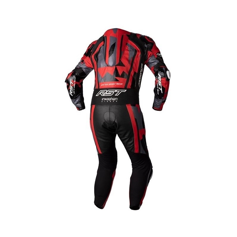 RST Pro Serie Airbag Einteiliger Motorradoverall Schwarz-Grau-Rot Ausverkauf