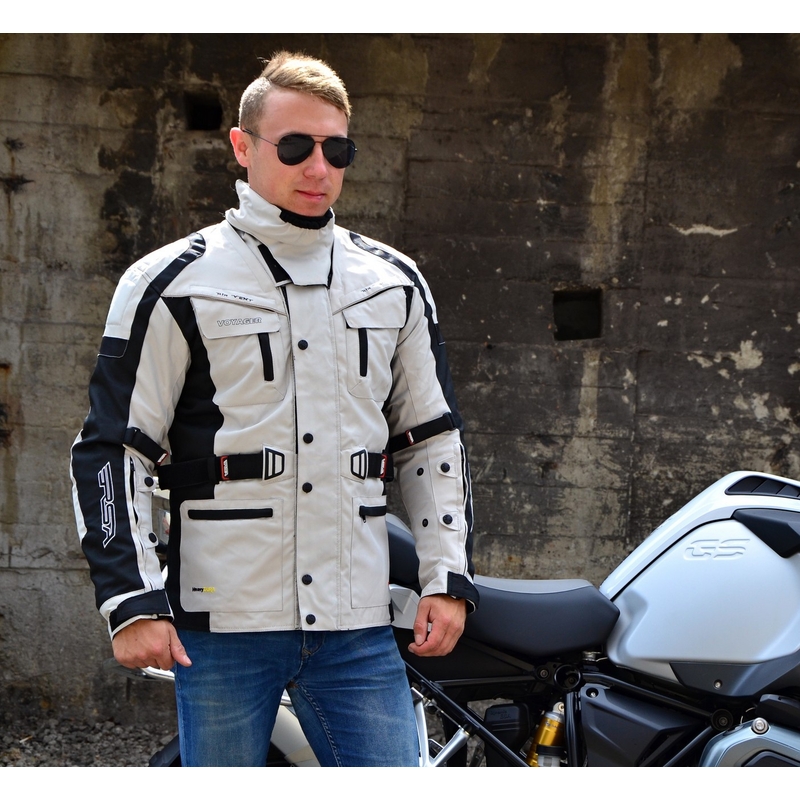 Motorradjacke RSA Voyager grau-schwarz Ausverkauf