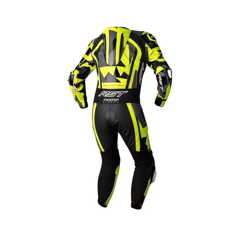 RST Pro Series CE einteiliger Motorradoverall schwarz-grau-fluo gelb Ausverkauf