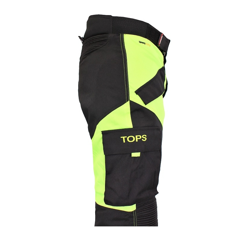 Kalhoty na motorku Tops černo-fluo žluté výprodej