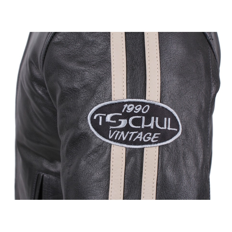 Tschul 640 schwarz und beige Motorradjacke Ausverkauf