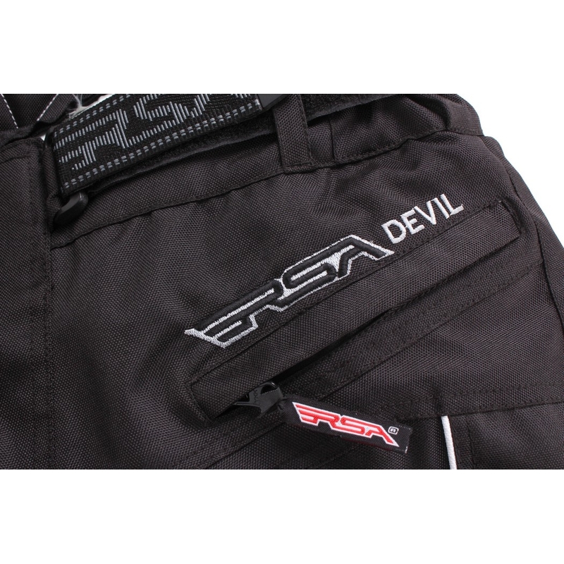 RSA Devil Herren schwarz verkürzte Motorradhose Ausverkauf