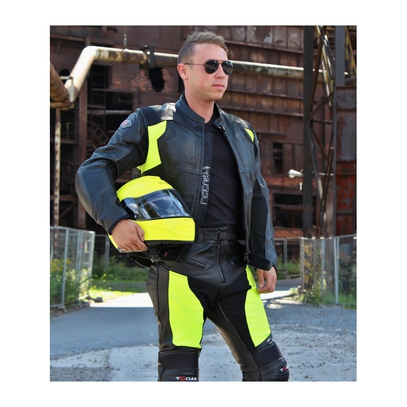 Motorradjacke Tschul 850 schwarz-fluo gelb Ausverkauf