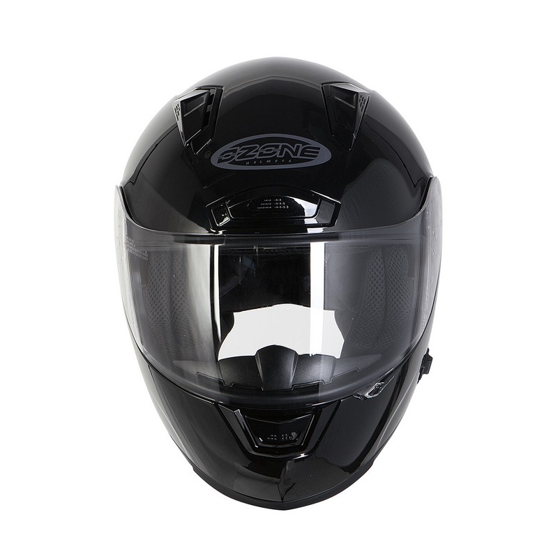 Motorradhelm Ozone RC-01 schwarz glänzend Ausverkauf