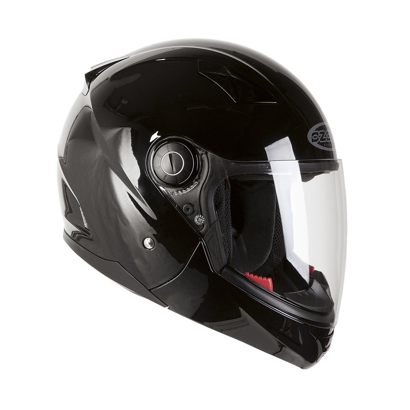 Motorradhelm Ozone City-01 mit abnehmbarem Kinnriemen schwarz glänzend Ausverkauf
