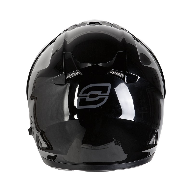 Motorradhelm Ozone City-01 mit abnehmbarem Kinnriemen schwarz glänzend Ausverkauf