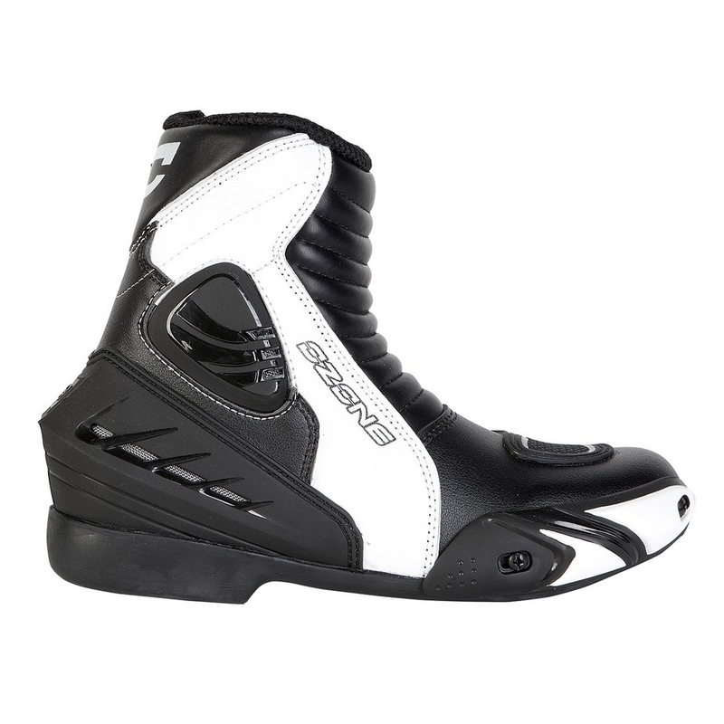 Ozone Urban Schwarz und Weiß Motorradstiefel Ausverkauf
